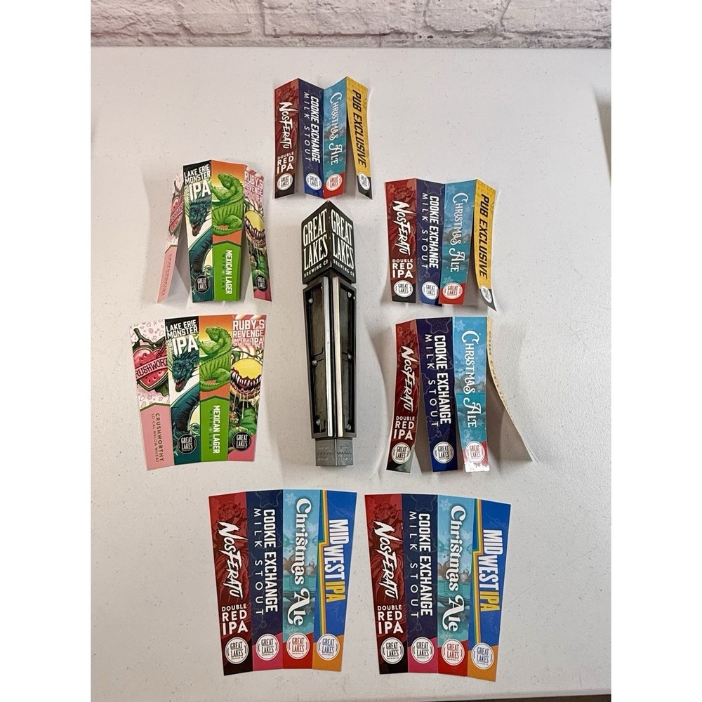 Great Lakes Brewing Co. Pub Bar Beer Tap Handle 11" Multiple Inserts